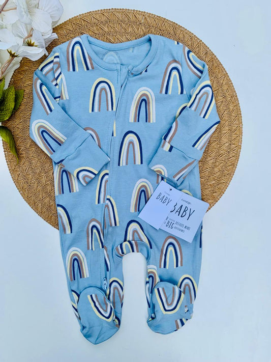 George Rainbow Print Sleepsuit