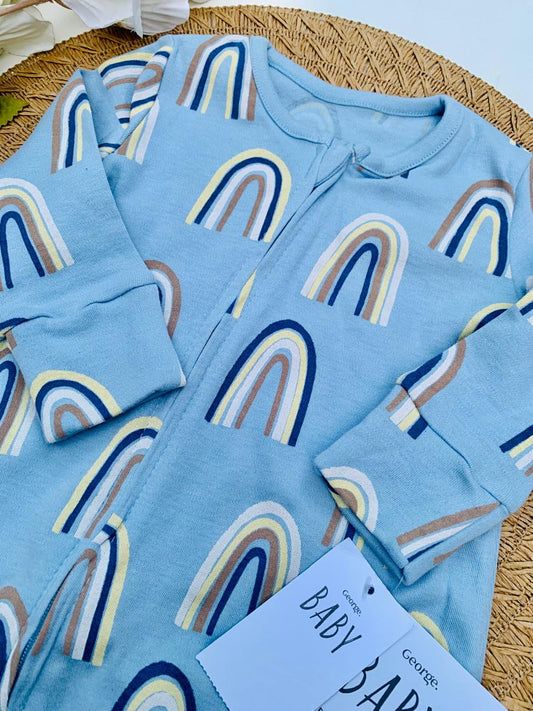 George Rainbow Print Sleepsuit