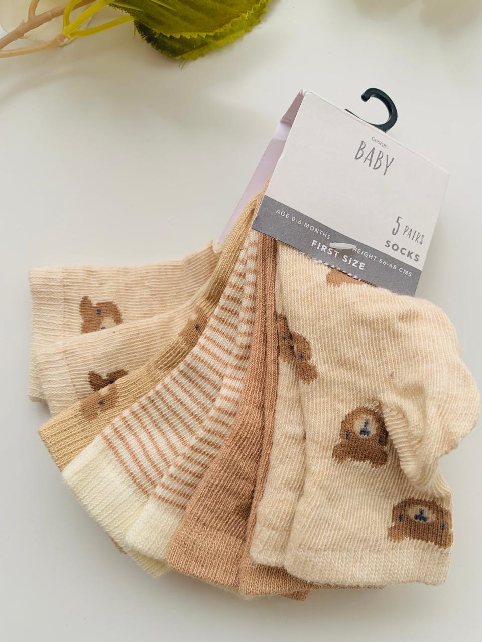 George Bear Socks 5 Pack