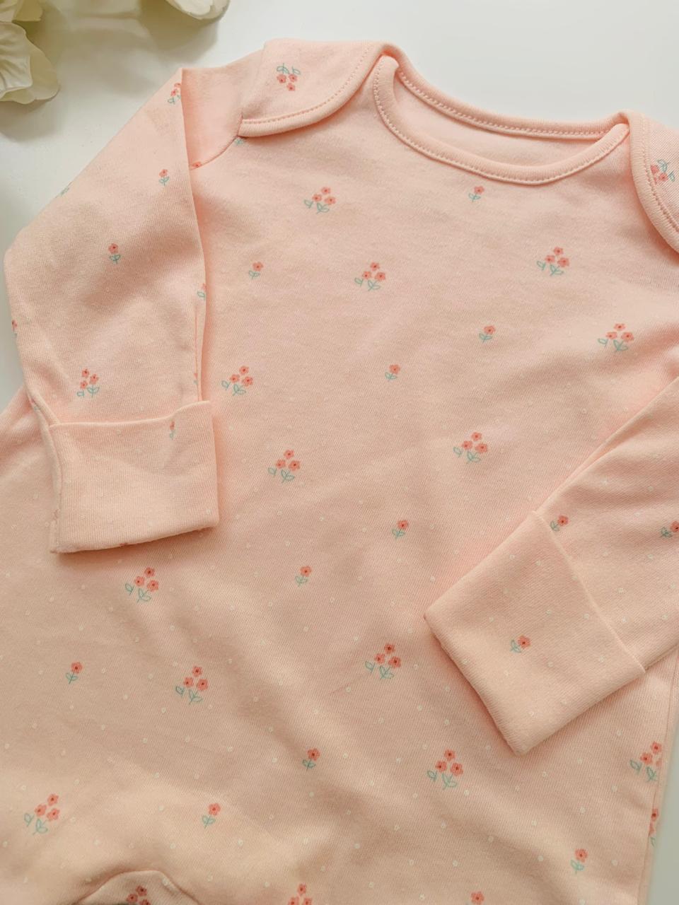 George Flower Print Sleepsuit