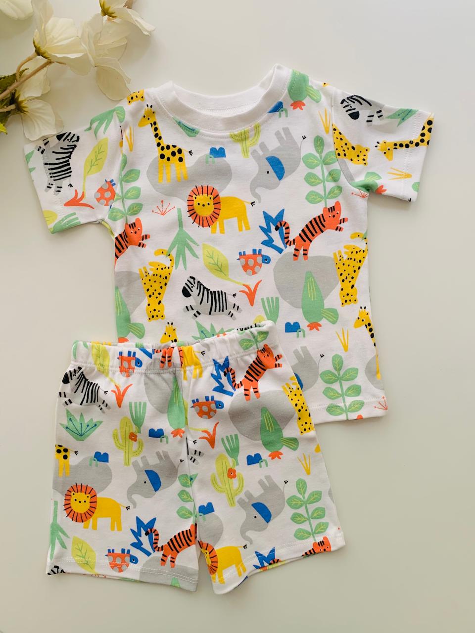 George Safari Print Shirt and Short Set