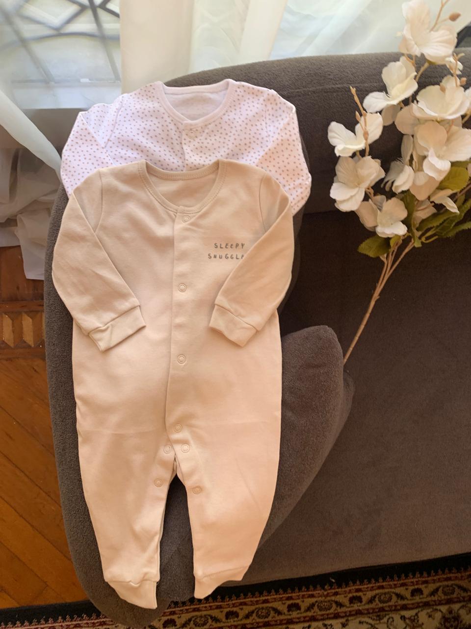 George Sleepy Snuggle Pack of 2 Sleepsuits
