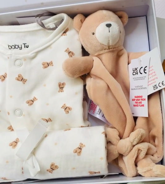 Tu Clothing Bear Print Baby Gift Box