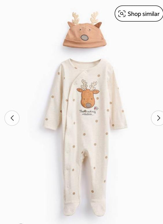 Tu Clothing "That's Not My Reindeer" Sleepsuit with Cap