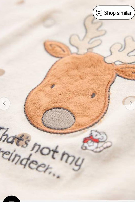 Tu Clothing "That's Not My Reindeer" Sleepsuit with Cap