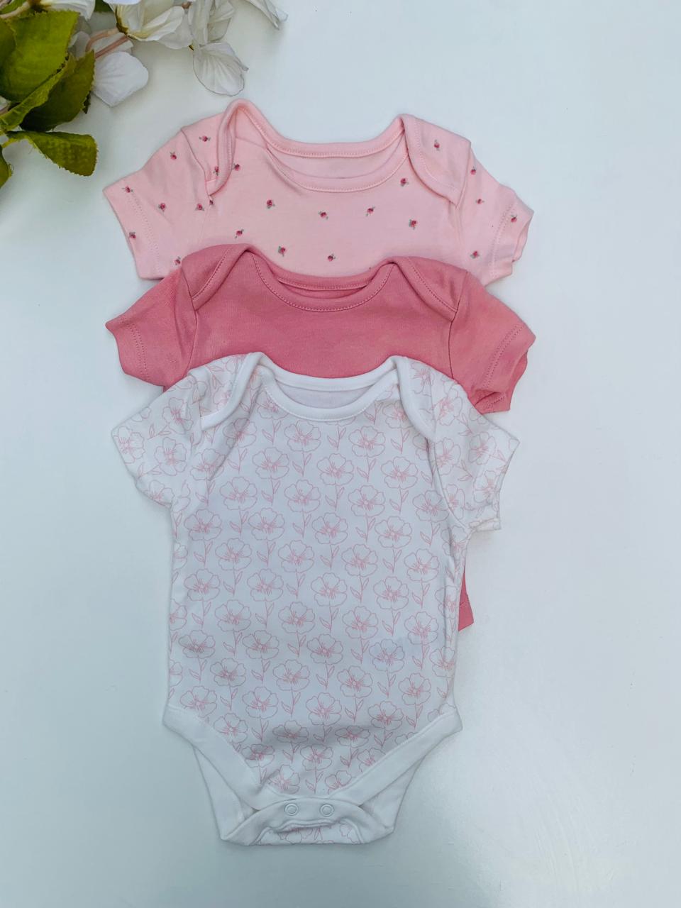 George Floral Pack of 3 Bodysuits