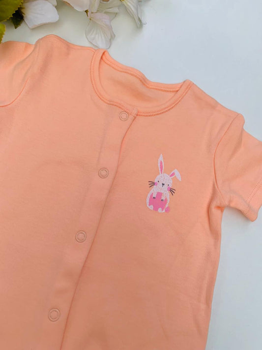 George Bunny Print Romper
