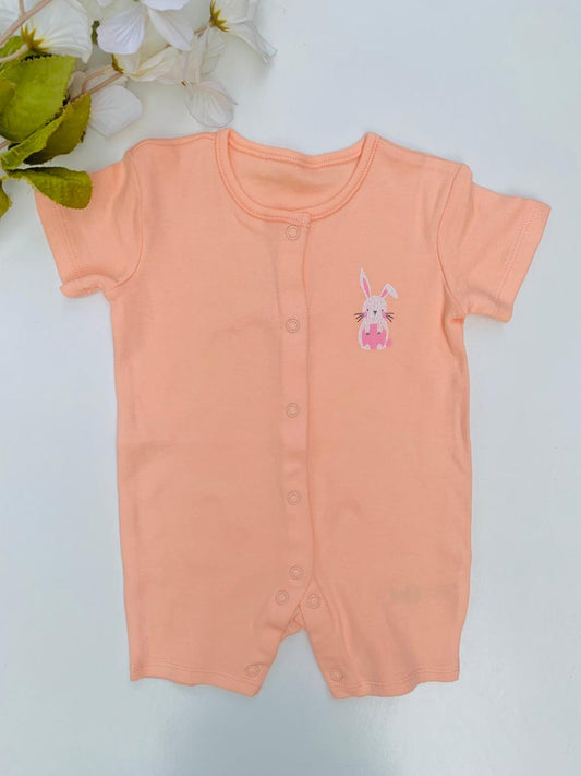 George Bunny Print Romper