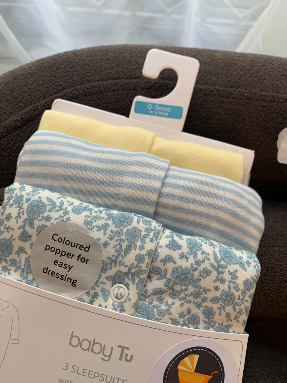 Tu Clothing Pack of 3 Sleepsuits