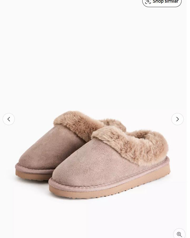 Tu Clothing Sand Faux Fur Mule Slippers