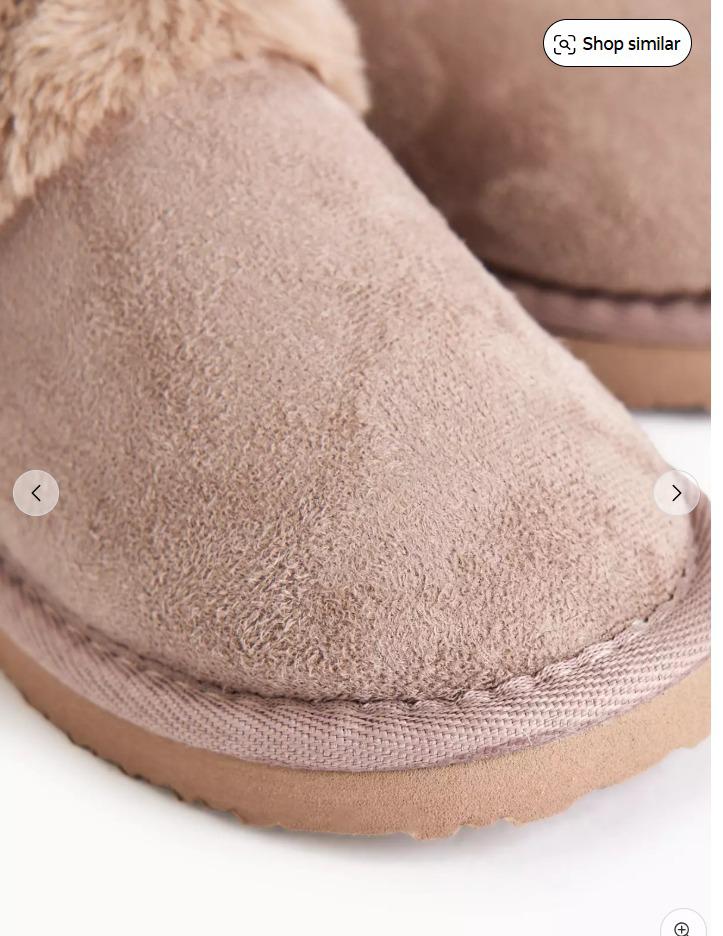 Tu Clothing Sand Faux Fur Mule Slippers