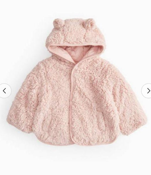 TU Clothing Hooded Borg Fleece Jacket