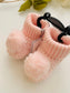 Tu Clothing Pom Pom Cable Knit Booties