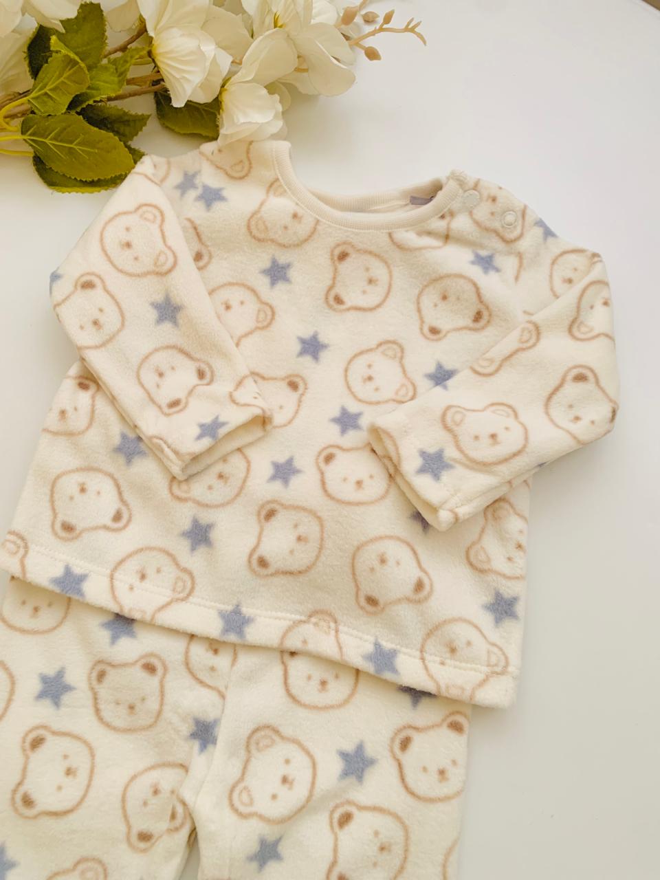 TU Clothing Bear Print Fleece Shirt and Trouser Set
