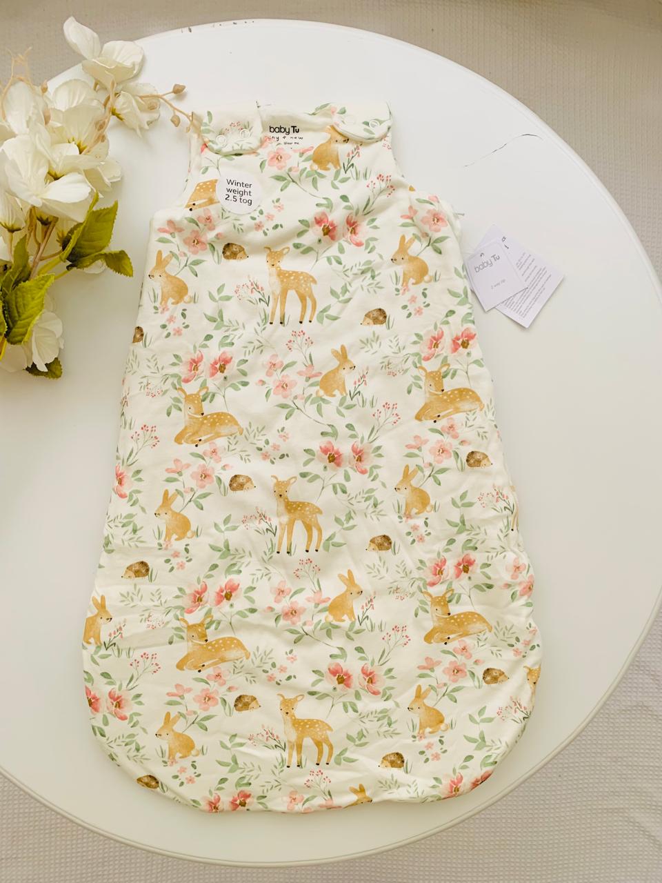 TU Clothing Woodland Deer Print Sleeping Bag