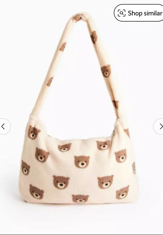 TU Clothing Bear Print Fleece bag