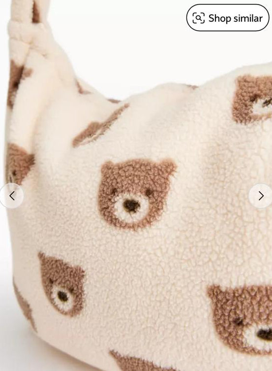 TU Clothing Bear Print Fleece bag