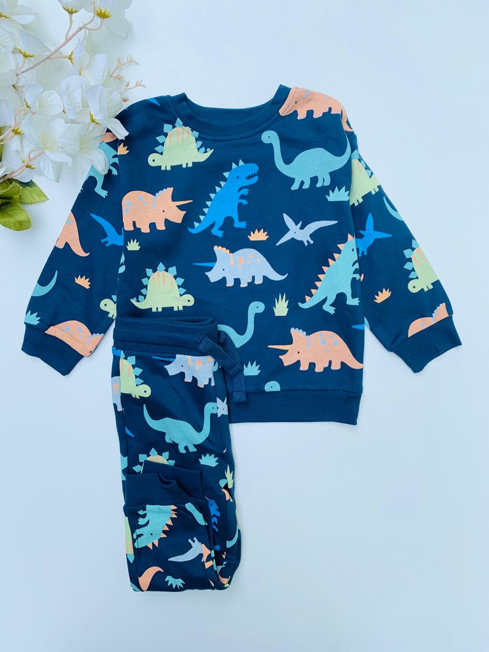 George Dinosaur Print Sweatshirt & Trouser Set