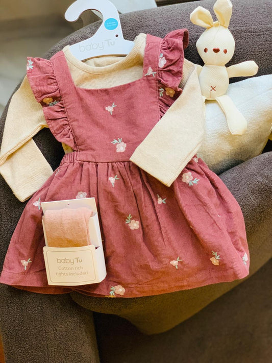 Tu Clothing Embroided Flower 3Pc Set