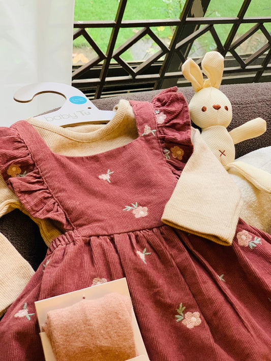 Tu Clothing Embroided Flower 3Pc Set