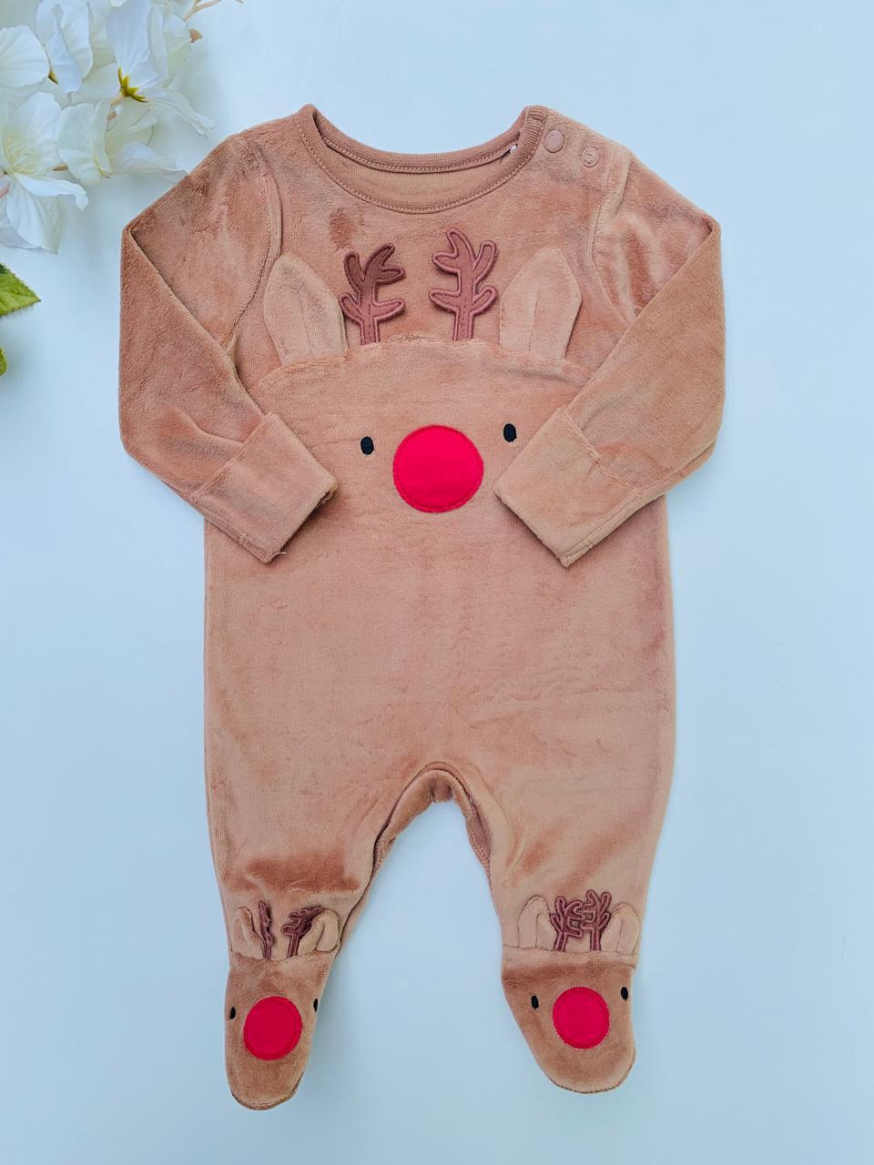TU Clothing Reindeer Sleepsuit