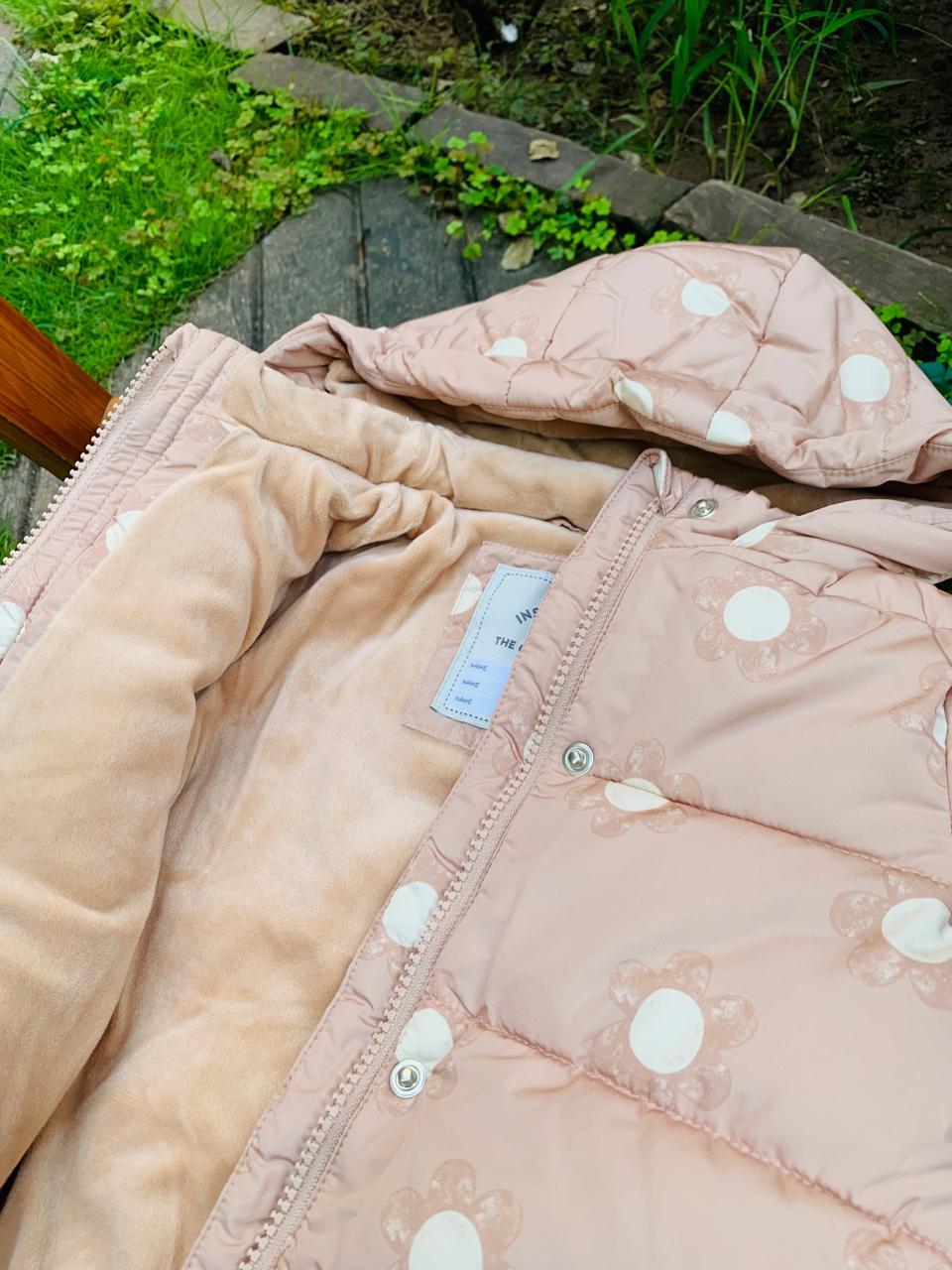 George Printed Neutral Floral Puffer Jacket