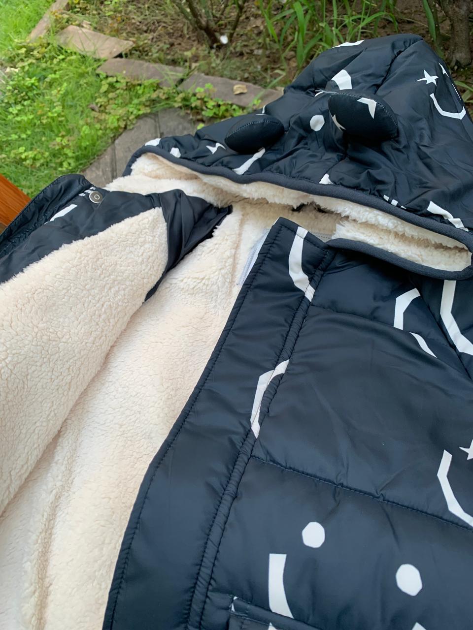 George Smiley print Puffer Jacket