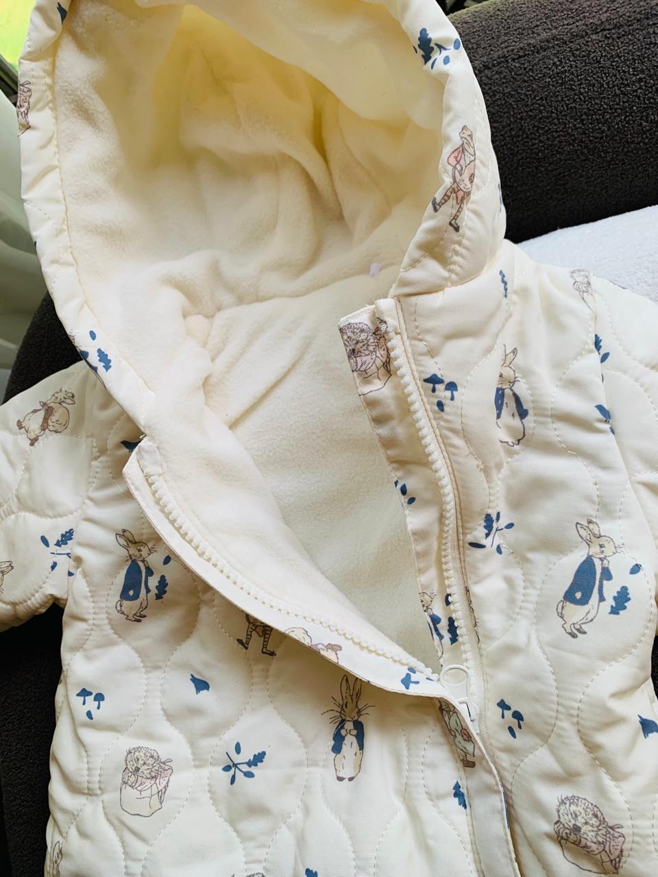 Tu Clothing Peter Rabbit Print Quilted Pramsuit
