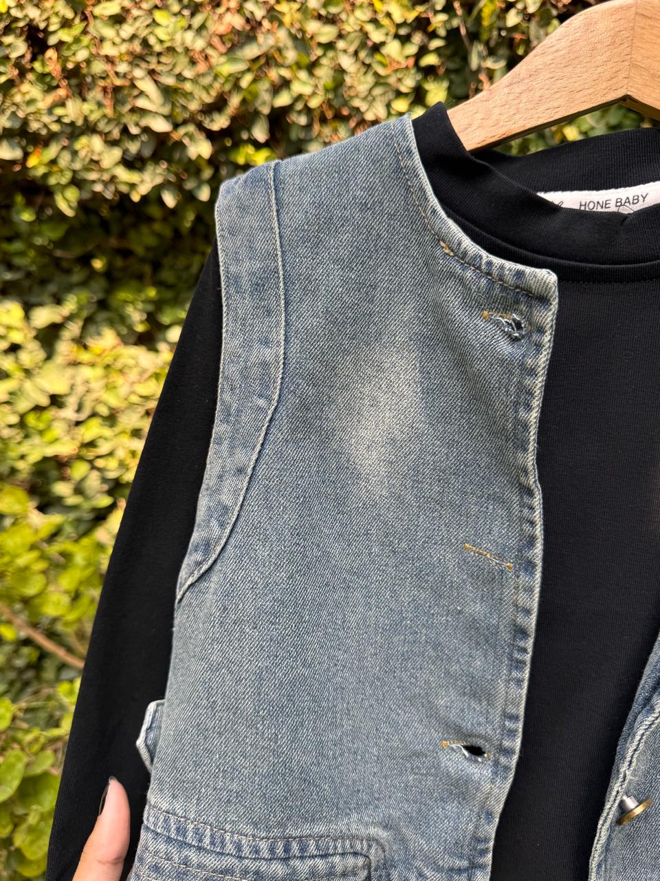 3Pc Denim Jacket, Shirt & Pants Set