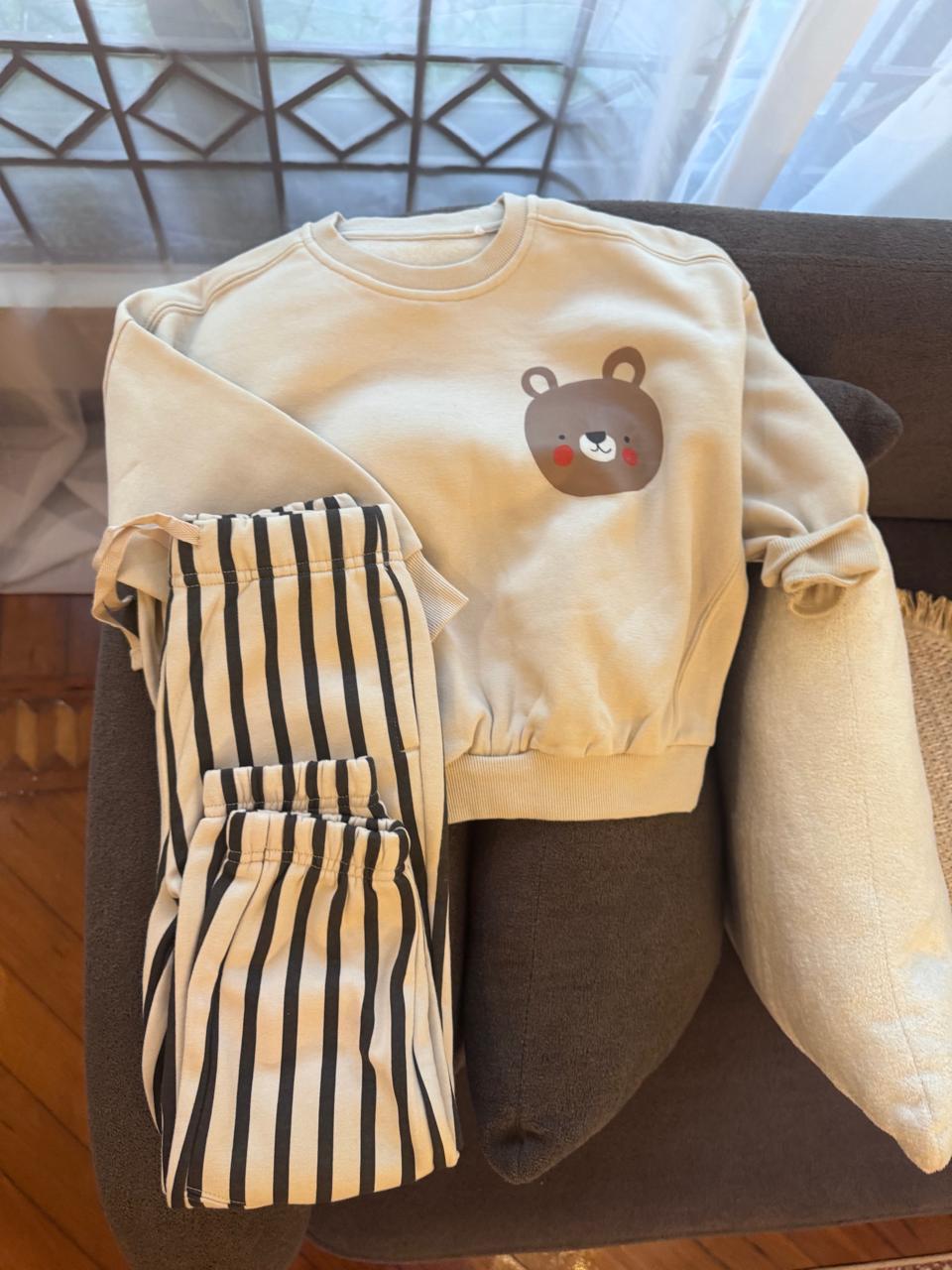 George Bear Face Sweatshirt & Trouser Set