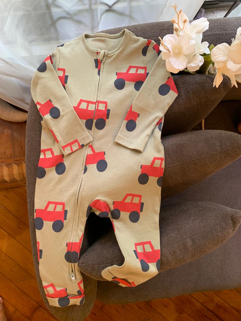 George Cars print Sleepsuit