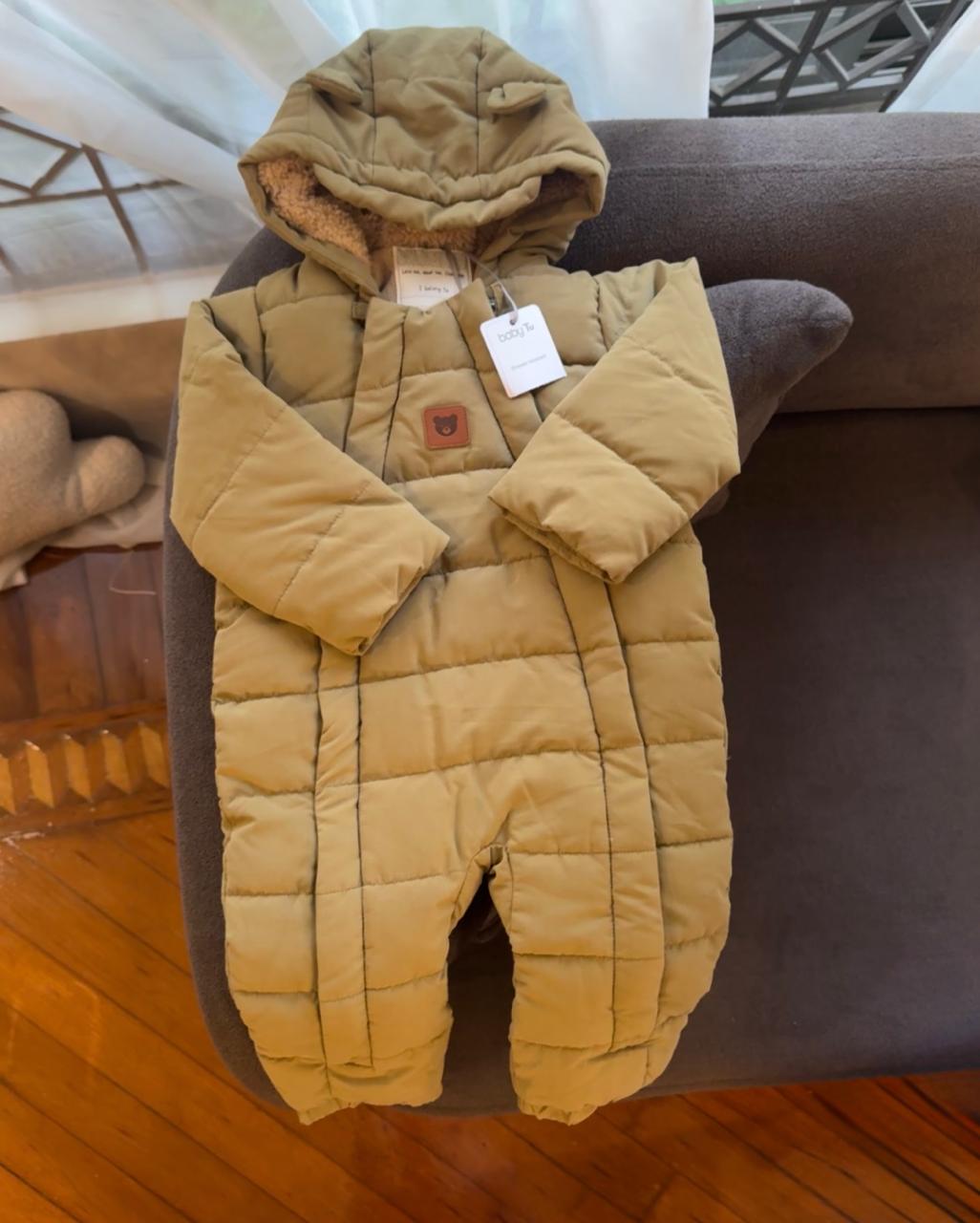 Tu Clothing Quilted patched bear Pramsuit