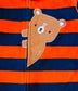 Bear Embrioded Fleece Sleepsuit