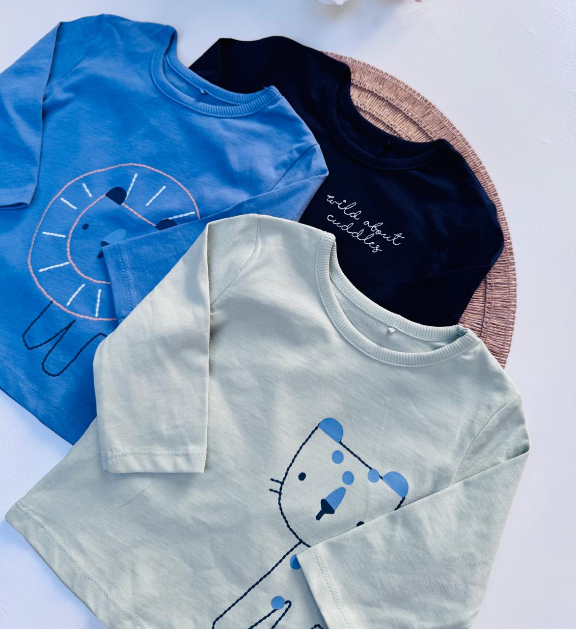 George pack of 3 Embroidered Animals Shirts