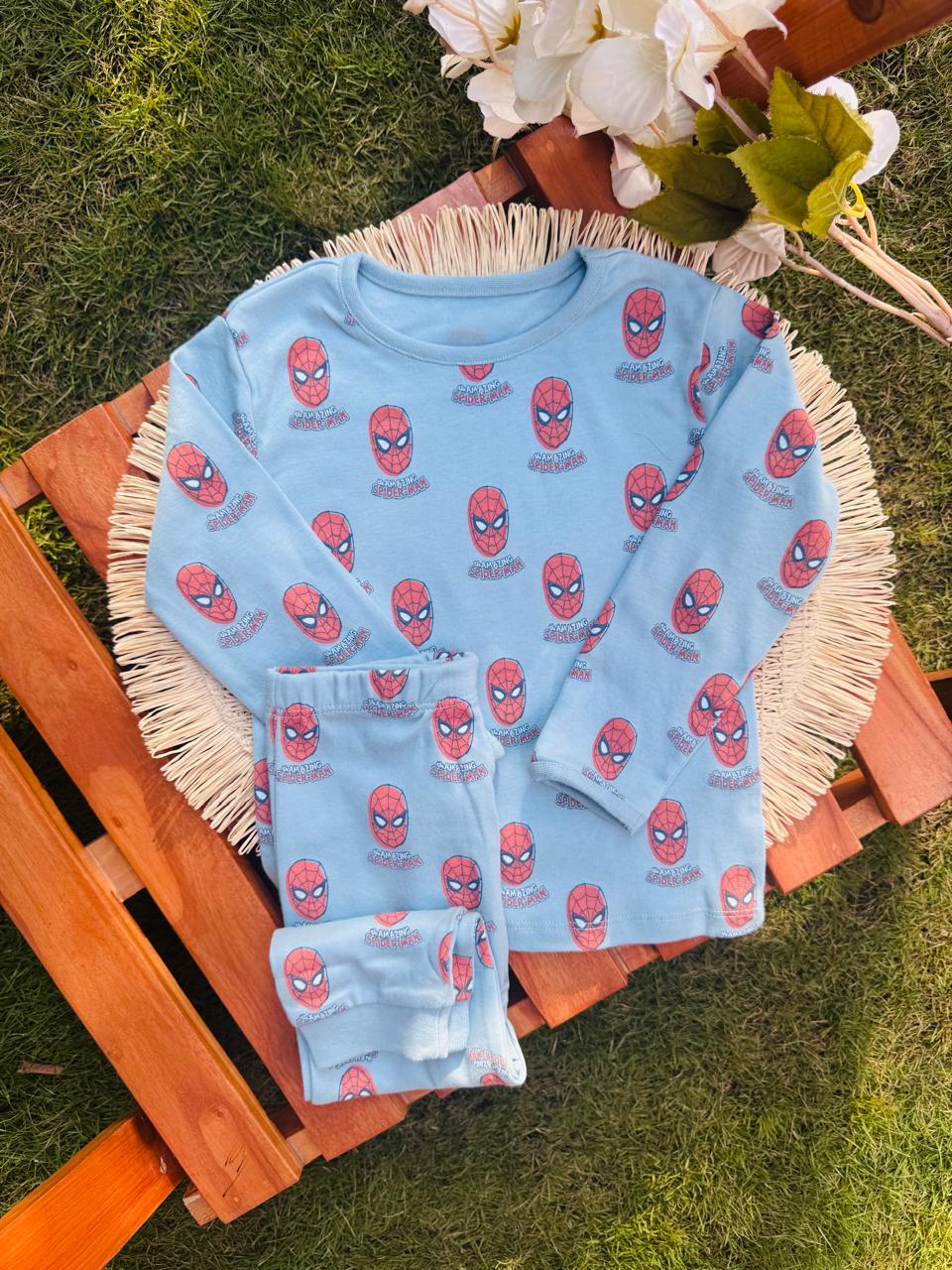 George Spiderman Faces print Pyjamas Set