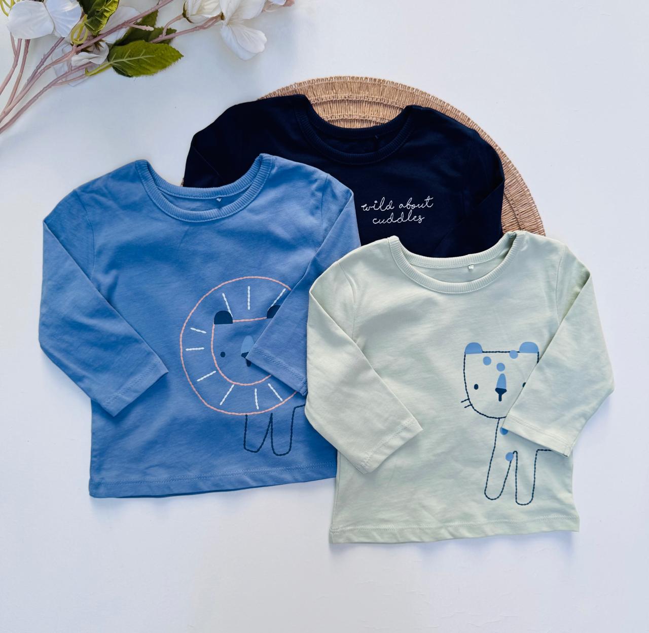 George pack of 3 Embroidered Animals Shirts