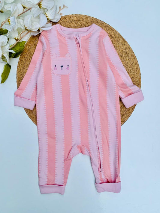 Tu Clothing Embroided Bunny face Sleepsuit
