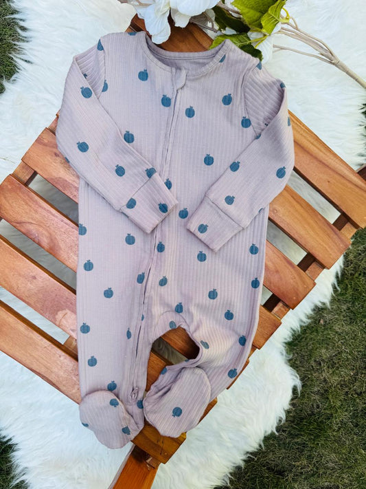 George Apples print Sleepsuits