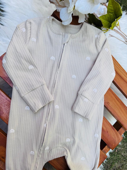 George Ribbed Sleepsuits