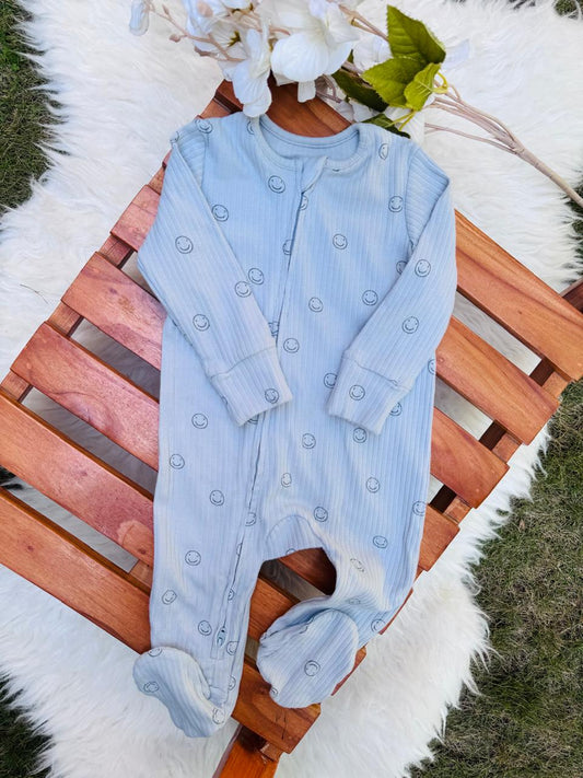 George Smiley faces print Sleepsuit