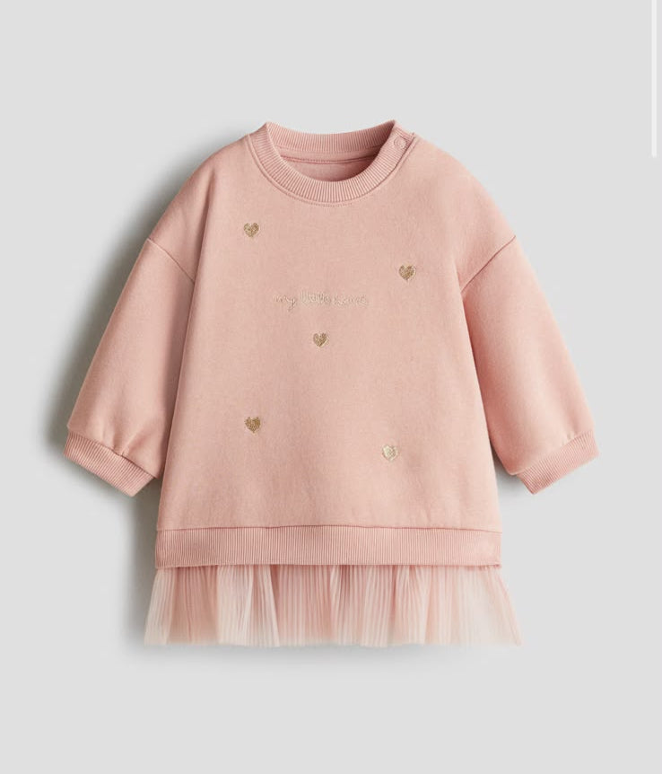 H&M "My Little Heart" Sweatshirt Dress