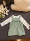 3Pc Fleece lined Frock with Bodysuit & Headband