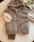 George Mocha Sherpa Hooded Sweatshirt & Trouser Set