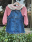 Tu Clothing Pink Denim Pinafore 3-Piece Set