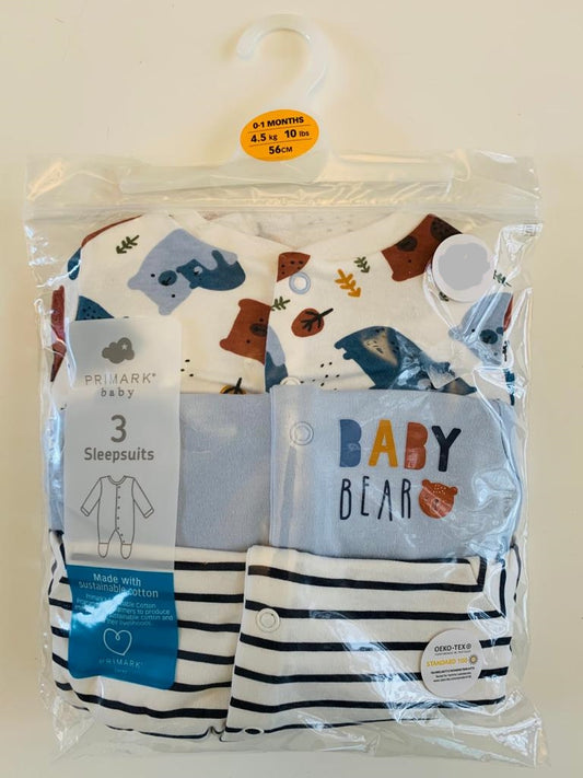 Pack of 3 Sleepsuits