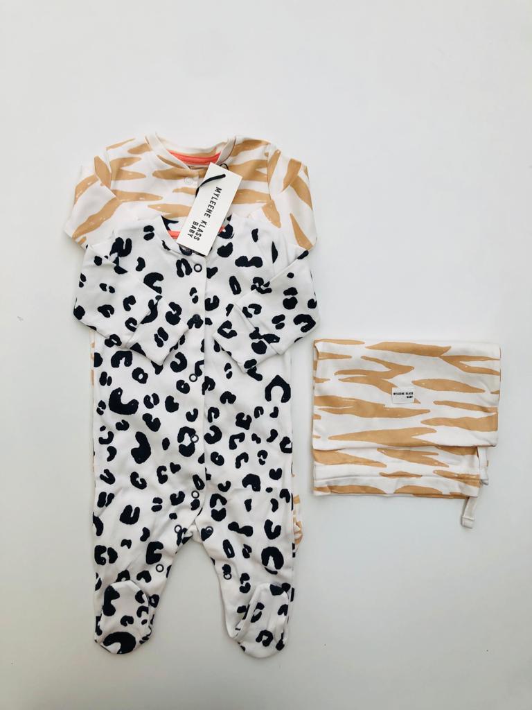Next Pack of 2 Cheetah Print Sleepsuit