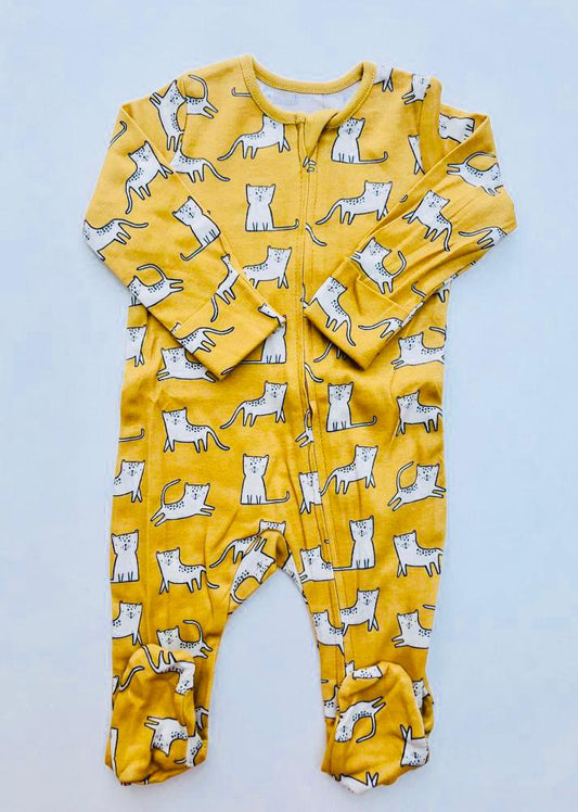 GEORGE  Cats Zipped Sleepsuit