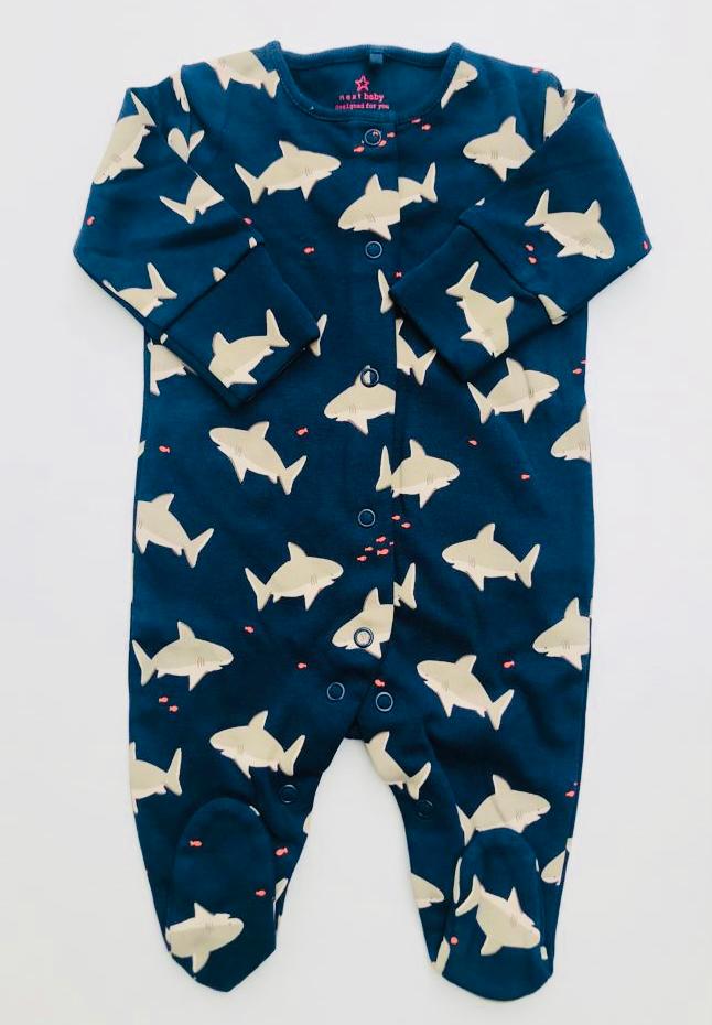 Sharks on Blue Sleepsuit