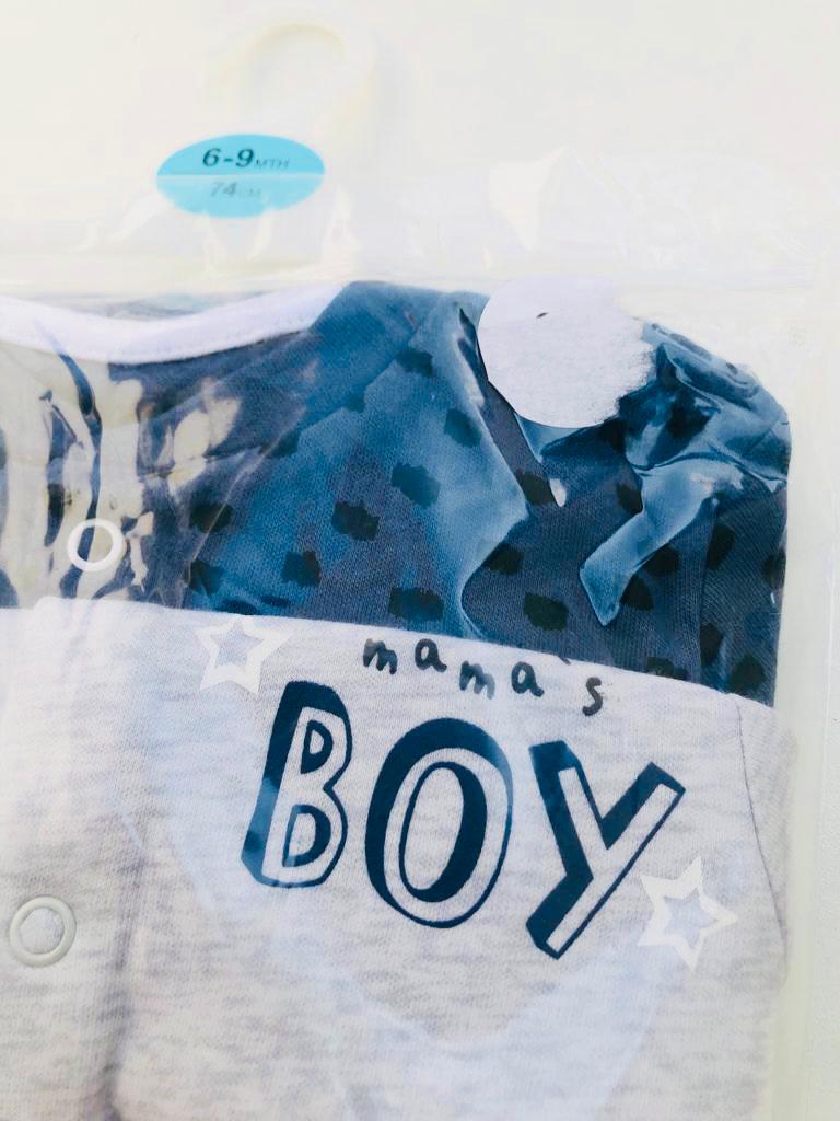 Primark Pack of 3 Mamas Boy Sleepsuit