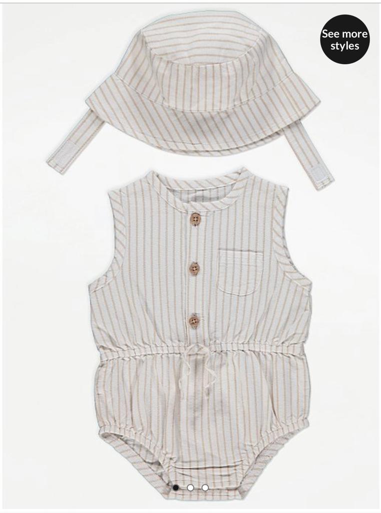 George Romper with matching Hat